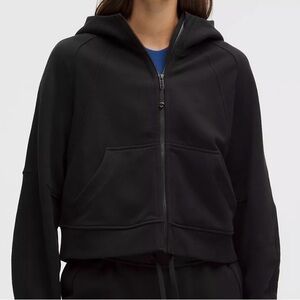 Lululemon Black Cropped Zip-Up Scuba Hoodie. Like New. Perfect Condition!